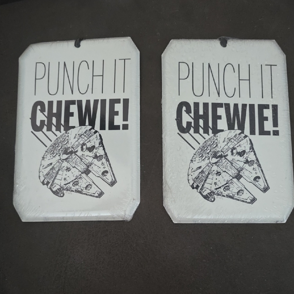 (J23) Star Wars Black and White Ornaments Set Of 2